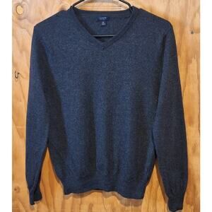 J.Crew New York, NY Sweater Women's Medium Charcoal Gray 100% Merino Wool Preppy